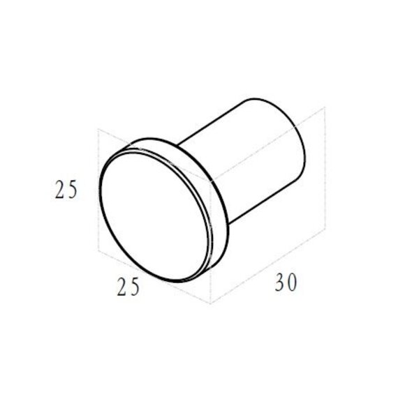 Wiesbaden Wiesbaden Alonzo Handdoekhaak Klein - Geborsteld RVS