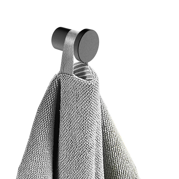 Wiesbaden Wiesbaden Alonzo Handdoekhaak Klein - Geborsteld Gunmetal