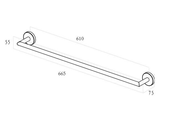 Wiesbaden Wiesbaden Alonzo Handdoekrek - Geborsteld Messing