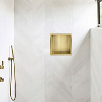 Wiesbaden Wiesbaden Demis Inbouwnis - 30x30x7cm - Geborsteld Messing