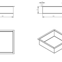 Wiesbaden Wiesbaden Demis Inbouwnis - 30x30x7cm - Geborsteld Messing