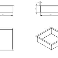 Wiesbaden Wiesbaden Demis Inbouwnis - 30x30x10cm - Mat Zwart