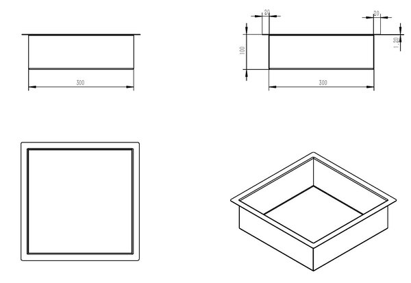 Wiesbaden Wiesbaden Demis Inbouwnis - 30x30x10cm - Mat Wit