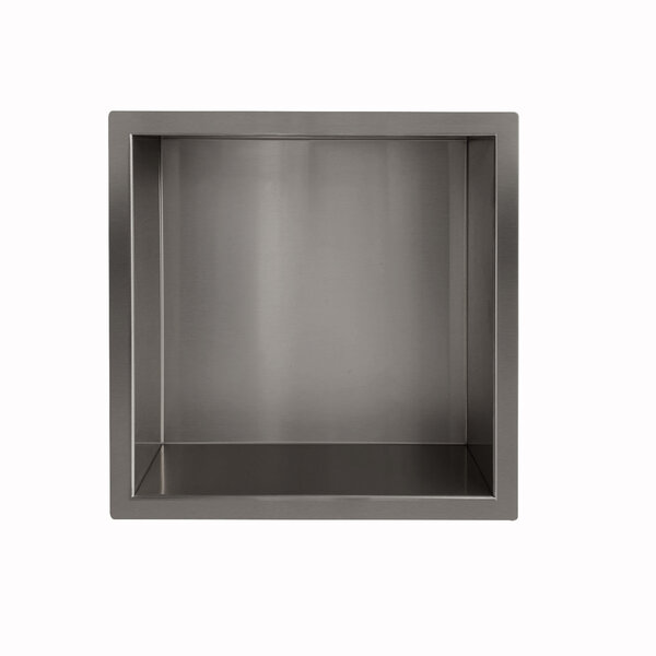 Wiesbaden Wiesbaden Demis Inbouwnis - 30x30x10cm - Geborsteld Gunmetal