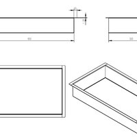 Wiesbaden Wiesbaden Demis Inbouwnis - 60x30x7cm - Geborsteld Messing