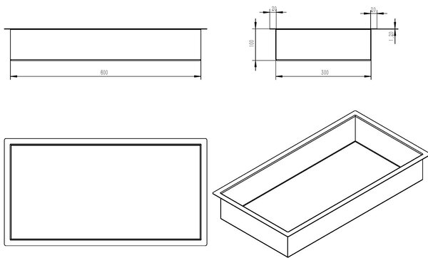 Wiesbaden Wiesbaden Demis Inbouwnis - 60x30x10cm - Mat Wit