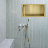 Wiesbaden Wiesbaden Demis Inbouwnis - 60x30x10cm - Geborsteld Messing