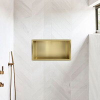 Wiesbaden Wiesbaden Demis Inbouwnis - 60x30x10cm - Geborsteld Messing