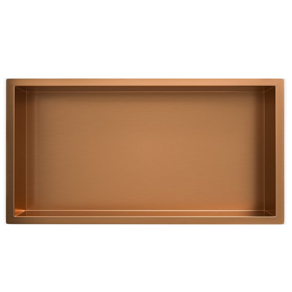 Wiesbaden Wiesbaden Demis Inbouwnis - 60x30x10cm - Geborsteld Brons Koper