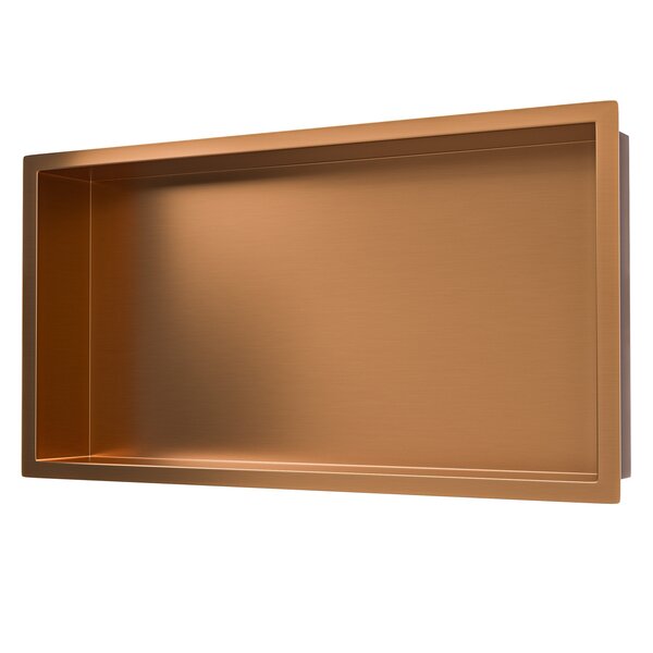 Wiesbaden Wiesbaden Demis Inbouwnis - 60x30x10cm - Geborsteld Brons Koper