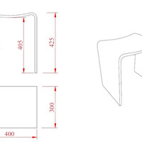 Wiesbaden Wiesbaden Solid Surface Kruk - Mat Zwart