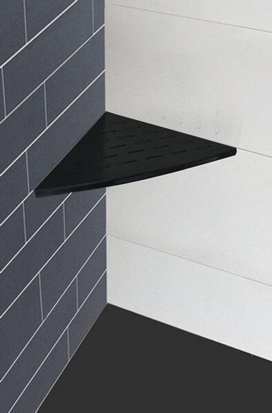 Wiesbaden Wiesbaden Inwall Hoekplanchet 29x29cm - Mat Zwart