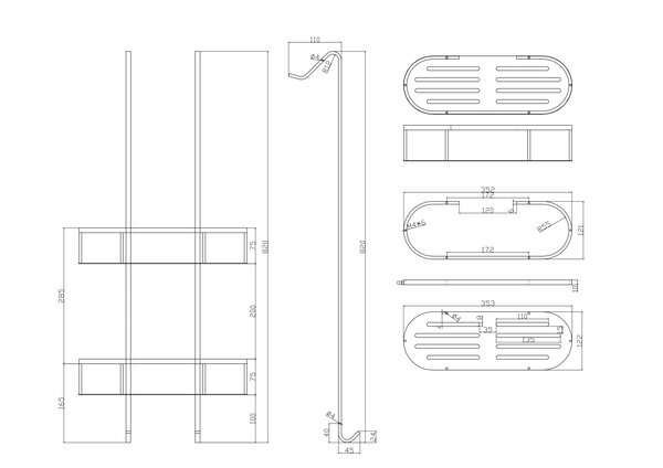 Wiesbaden Wiesbaden Hangend Doucherek - Chroom