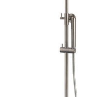 Wiesbaden Wiesbaden Caral Thermostatische Opbouw Douchekraan met Glijstang en Staaf Handdouche - Ø25cm - Geborsteld RVS