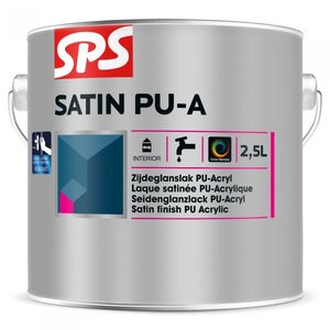 SPS Satin PU-A Zijdeglans Acryllak - Waterbasis - 2,5L - Wit