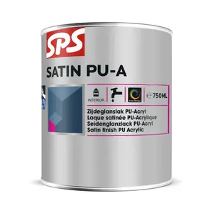 SPS Satin PU-A Zijdeglans Acryllak - Waterbasis - 750ml - Wit