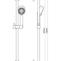 Wiesbaden Wiesbaden Cadans Glijstangset - Geborsteld Gunmetal