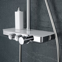 Wiesbaden Wiesbaden Nuovo Thermostatische Opbouw Regendouche met Kraan, Glijstang en 3-Standen Handdouche - Ø30cm - Chroom