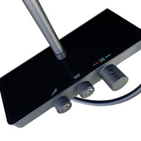 Wiesbaden Wiesbaden Nuovo Thermostatische Opbouw Regendouche met Kraan, Glijstang en 3-Standen Handdouche - Ø30cm - Mat Zwart