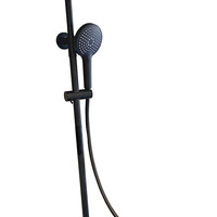 Wiesbaden Wiesbaden Nuovo Thermostatische Opbouw Regendouche met Kraan, Glijstang en 3-Standen Handdouche - Ø30cm - Mat Zwart