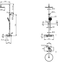 Wiesbaden Wiesbaden Nuovo Thermostatische Opbouw Regendouche met Kraan, Glijstang en 3-Standen Handdouche - Ø30cm - Mat Zwart