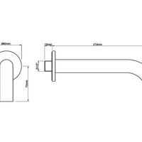 Wiesbaden Wiesbaden Caral Inbouw Uitloop - 20cm - Geborsteld RVS
