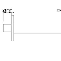 Wiesbaden Wiesbaden Caral Inbouw Uitloop - 25cm - Geborsteld Gunmetal