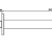 Wiesbaden Wiesbaden Caral Inbouw Uitloop - 30cm - Geborsteld Gunmetal
