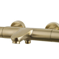 Wiesbaden Wiesbaden Caral Thermostatische Badkraan - Geborsteld Messing