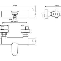 Wiesbaden Wiesbaden Caral Thermostatische Badkraan - Geborsteld Messing