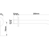 Wiesbaden Wiesbaden Slim Inbouw Uitloop - 20cm - Chroom