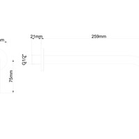 Wiesbaden Wiesbaden Slim Inbouw Uitloop - 25cm - Mat Zwart