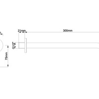 Wiesbaden Wiesbaden Slim Inbouw Uitloop - 30cm - Geborsteld RVS