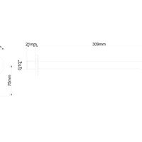 Wiesbaden Wiesbaden Slim Inbouw Uitloop - 30cm - Mat Zwart