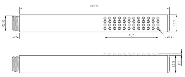 Wiesbaden Wiesbaden Caral Staaf Handdouche - Geborsteld Messing
