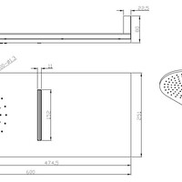 Wiesbaden Wiesbaden Caral Inbouw Regendouche met Waterval - 25x60cm - Chroom