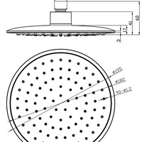 Wiesbaden Wiesbaden Caral Hoofddouche - ABS - Ø20cm - Chroom
