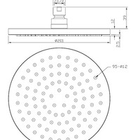 Wiesbaden Wiesbaden Caral Hoofddouche - Ø20cm - Chroom