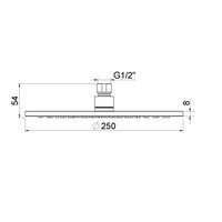 Wiesbaden Wiesbaden Caral Hoofddouche - Ø25cm - Geborsteld Brons Koper