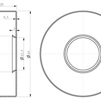 Wiesbaden Wiesbaden Caral Douchearm met Muurbevestiging - 35cm - Chroom