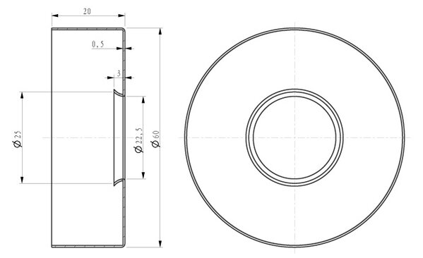 Wiesbaden Wiesbaden Caral Douchearm met Muurbevestiging - 35cm - Geborsteld RVS