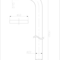 Wiesbaden Wiesbaden Caral Douchearm met Muurbevestiging - 40cm - RVS