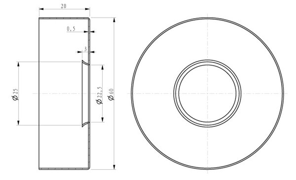 Wiesbaden Wiesbaden Caral Douchearm met Muurbevestiging - 45cm - Chroom