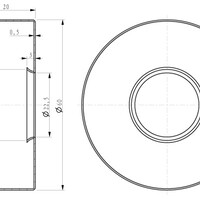 Wiesbaden Wiesbaden Caral Douchearm met Plafondbevestiging - 30cm - Chroom