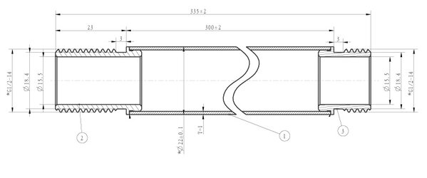 Wiesbaden Wiesbaden Caral Douchearm met Plafondbevestiging - 30cm - Chroom