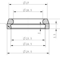 Wiesbaden Wiesbaden Caral Douchearm met Plafondbevestiging - 30cm - Geborsteld RVS