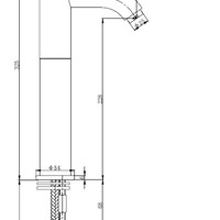 Wiesbaden Wiesbaden Cadans XL Wastafelkraan - Opbouw - Mat Zwart