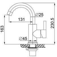 Wiesbaden Wiesbaden Wes Wastafelkraan met Draaibare Uitloop - Opbouw - RVS