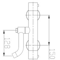Wiesbaden Wiesbaden Rio Thermostatische Badkraan met Omstel Uitloop - RVS