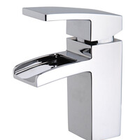 Wiesbaden Wiesbaden Rombo Waterval Wastafelkraan met Clickwaste - Opbouw - Chroom